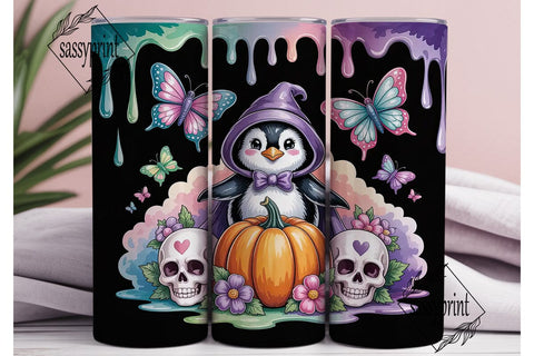 Kawaii Halloween Penguin 20oz Tumbler Sublimation sassyprint 