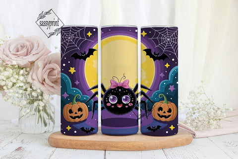 Kawaii Halloween Spider 20oz Tumbler Sublimation sassyprint 