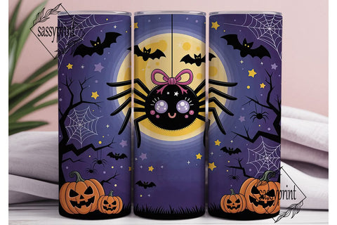 Kawaii Halloween Spider 20oz Tumbler Sublimation sassyprint 