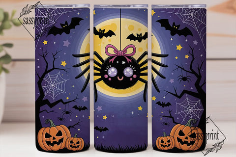 Kawaii Halloween Spider 20oz Tumbler Sublimation sassyprint 