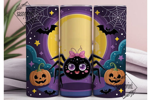 Kawaii Halloween Spider 20oz Tumbler Sublimation sassyprint 