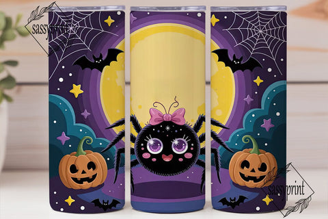 Kawaii Halloween Spider 20oz Tumbler Sublimation sassyprint 