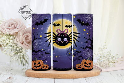 Kawaii Halloween Spider 20oz Tumbler Sublimation sassyprint 