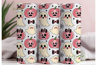 Kawaii Halloween Tumbler Wrap PNG Sublimation PixelChick 