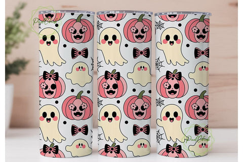 Kawaii Halloween Tumbler Wrap PNG Sublimation PixelChick 