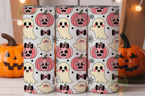 Kawaii Halloween Tumbler Wrap PNG Sublimation PixelChick 