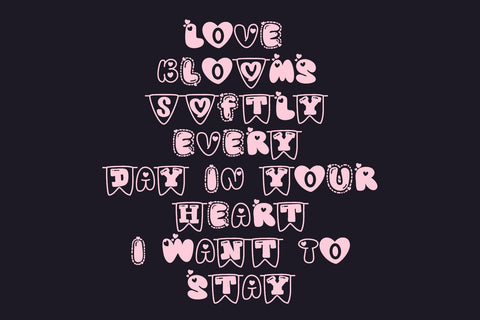 Kawaii Heartsy Font BB Digital Arts 