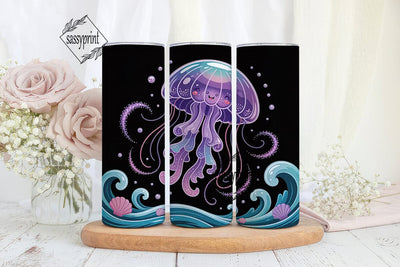 Kawaii Jellyfish 20oz Tumbler Wrap Sublimation sassyprint 