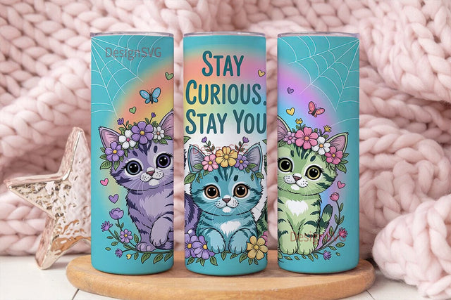 Kawaii Kittens 20oz Tumbler Wrap Sublimation DesignSVG 