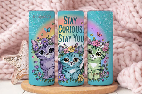 Kawaii Kittens 20oz Tumbler Wrap Sublimation DesignSVG 