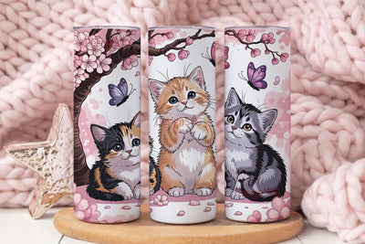 Kawaii Kittens 20oz Tumbler Wrap Sublimation DesignSVG 