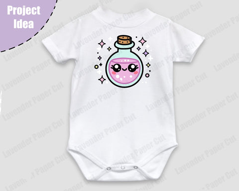 Kawaii Magic Potion Bottle Layered SVG, Witch Potion, Halloween SVG, Pink Potion, Cut file for Cricut and Silhouette SVG Lavender Paper Cut 