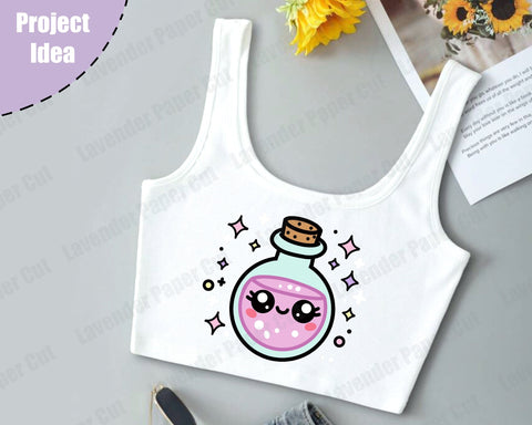 Kawaii Magic Potion Bottle Layered SVG, Witch Potion, Halloween SVG, Pink Potion, Cut file for Cricut and Silhouette SVG Lavender Paper Cut 