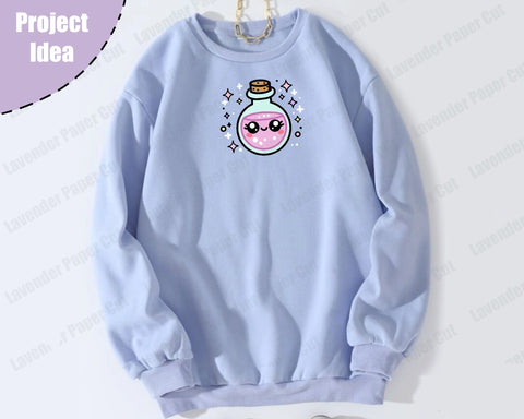 Kawaii Magic Potion Bottle Layered SVG, Witch Potion, Halloween SVG, Pink Potion, Cut file for Cricut and Silhouette SVG Lavender Paper Cut 