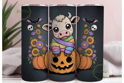 Kawaii Mummy Cow Halloween 20oz Tumbler Sublimation PixelChick 