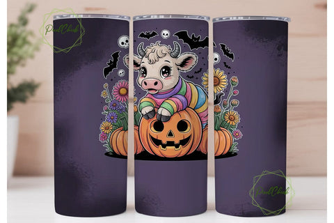 Kawaii Mummy Cow Halloween 20oz Tumbler Sublimation PixelChick 