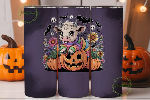 Kawaii Mummy Cow Halloween 20oz Tumbler Sublimation PixelChick 