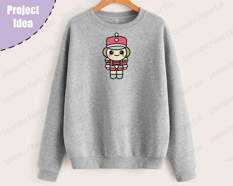 Kawaii Nutcracker, Chibi Nutcracker, SVG, PNG, JPEG, Sublimation, Christmas svg, Holiday Decor, Christmas Shirt SVG Lavender Paper Cut 