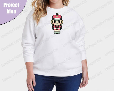 Kawaii Nutcracker, Chibi Nutcracker, SVG, PNG, JPEG, Sublimation, Christmas svg, Holiday Decor, Christmas Shirt SVG Lavender Paper Cut 