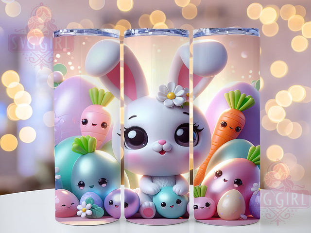 Kawaii Pastel Bunny Eggs Tumbler, Bunny Eggs Tumbler, Cute Bunny Wrap, Pastel Bunny Wrap, Spring Bunny Wrap, Sublimation Design, Trendy Gift Idea Sublimation SvggirlplusArt 