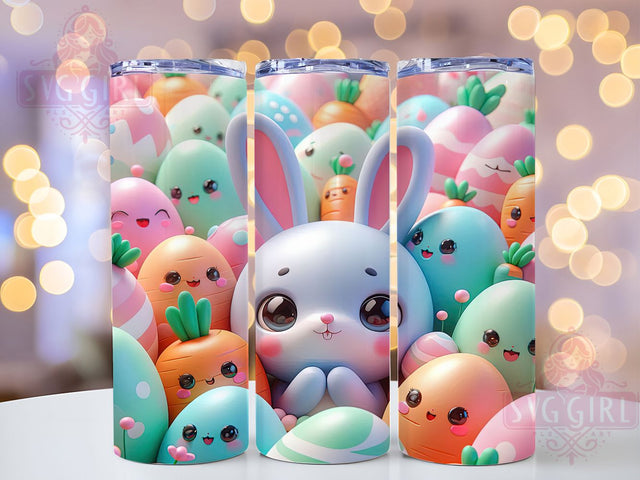 Kawaii Pastel Bunny Eggs Tumbler, Bunny Eggs Tumbler, Cute Bunny Wrap, Pastel Bunny Wrap, Spring Bunny Wrap, Sublimation Design, Trendy Gift Idea Sublimation SvggirlplusArt 