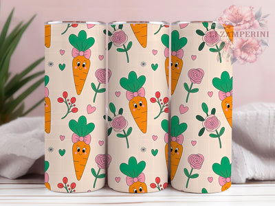 Kawaii Pastel Carrot Bunny Tumbler, Carrot Easter Tumbler, Cute Bunny Wrap, Pastel Bunny Wrap, Spring Bunny Wrap, Sublimation Design, Trendy Gift Idea Sublimation Li Zamperini 
