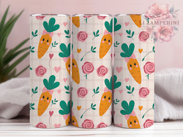Kawaii Pastel Carrot Bunny Tumbler, Carrot Easter Tumbler, Cute Bunny Wrap, Pastel Bunny Wrap, Spring Bunny Wrap, Sublimation Design, Trendy Gift Idea Sublimation Li Zamperini 