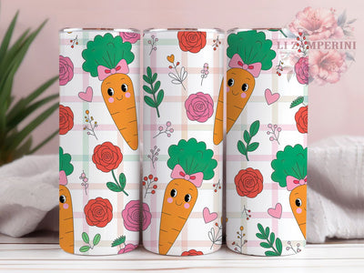 Kawaii Pastel Carrot Bunny Tumbler, Carrot Easter Tumbler, Cute Bunny Wrap, Pastel Bunny Wrap, Spring Bunny Wrap, Sublimation Design, Trendy Gift Idea Sublimation Li Zamperini 