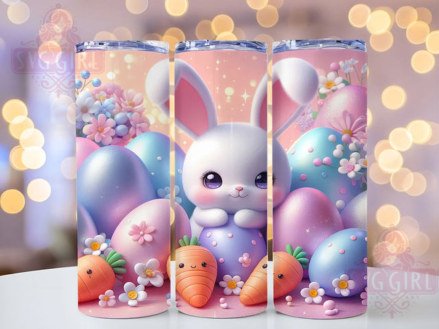 Kawaii Pastel Easter Bunny Tumbler, Cute Easter Bunny Tumbler, Whimsical Bunny Wrap, Pastel Bunny Wrap, Festive Bunny Wrap, Sublimation Design, Trendy Gift Idea Sublimation SvggirlplusArt 