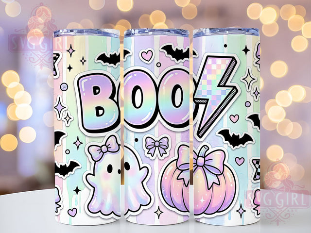 Kawaii Pastel Halloween 20oz Tumbler, Kawaii Design, Pastel Theme, Halloween Style, Cute Ghost, Whimsical Charm, 20oz Wrap, Sublimation Tumbler Sublimation SvggirlplusArt 