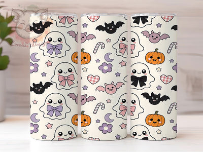 Kawaii Pastel Halloween 20oz Tumbler, Kawaii Style, Pastel Halloween, Spooky Cute, Whimsical Design, Festive Pattern, 20oz Wrap, Sublimation Tumbler Sublimation Lara' s Designs 