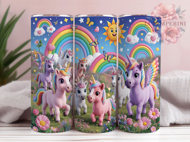 Kawaii Pastel Unicorn Tumbler, Kawaii Fantasy Gift, Anime Unicorn Design, Cute Magic Present, Pastel Unicorn Cup, Chibi Animal Gift, Sublimation Template Sublimation Li Zamperini 