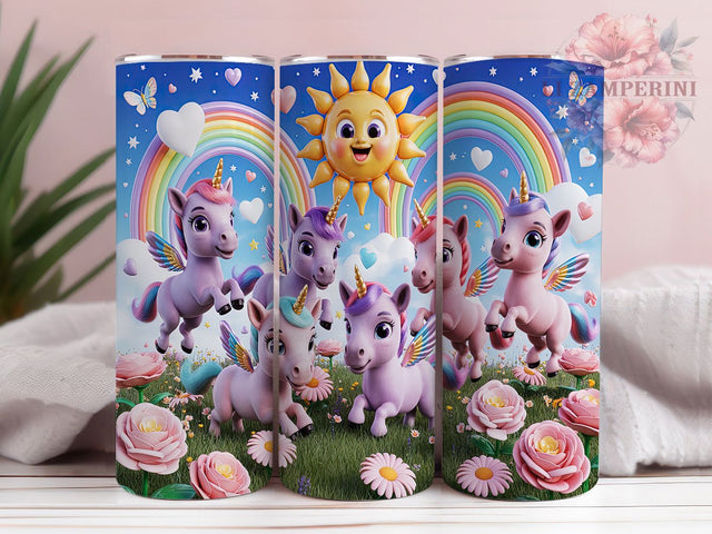 Kawaii Pastel Unicorn Tumbler, Kawaii Fantasy Gift, Anime Unicorn Design, Cute Magic Present, Pastel Unicorn Cup, Chibi Animal Gift, Sublimation Template Sublimation Li Zamperini 