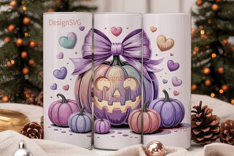 Kawaii Pumpkin Halloween 20oz Tumbler Sublimation DesignSVG 