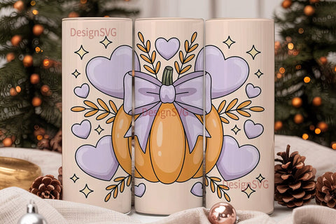 Kawaii Pumpkin Halloween 20oz Tumbler Sublimation DesignSVG 