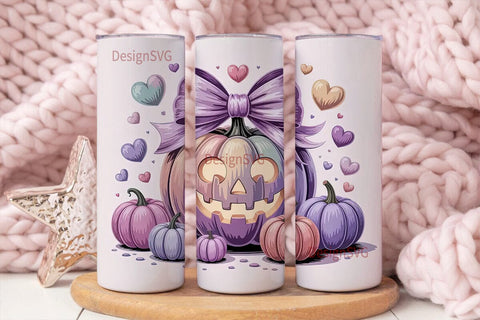 Kawaii Pumpkin Halloween 20oz Tumbler Sublimation DesignSVG 
