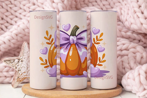 Kawaii Pumpkin Halloween 20oz Tumbler Sublimation DesignSVG 