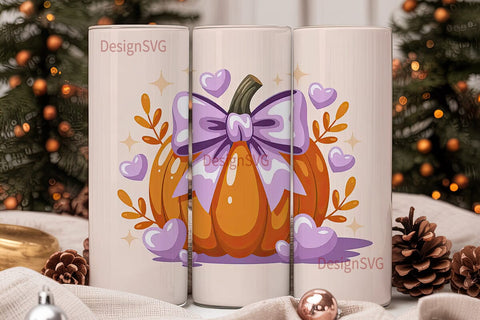 Kawaii Pumpkin Halloween 20oz Tumbler Sublimation DesignSVG 