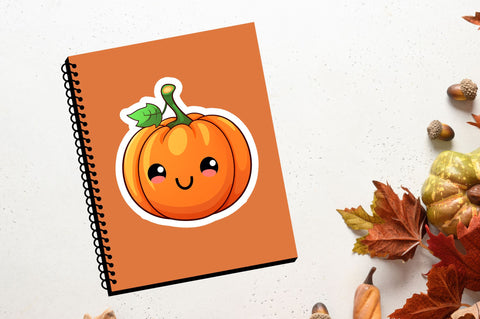 Kawaii pumpkin Sticker Design Sublimation Regulrcrative 