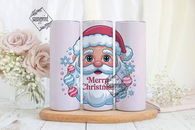Kawaii Santa Christmas 20oz Tumbler Sublimation sassyprint 