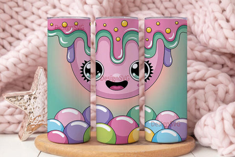 Kawaii Slime Tumbler Wrap Sublimation DesignSVG 