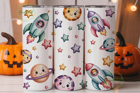 Kawaii Space 20oz Tumbler Wrap Sublimation PixelChick 