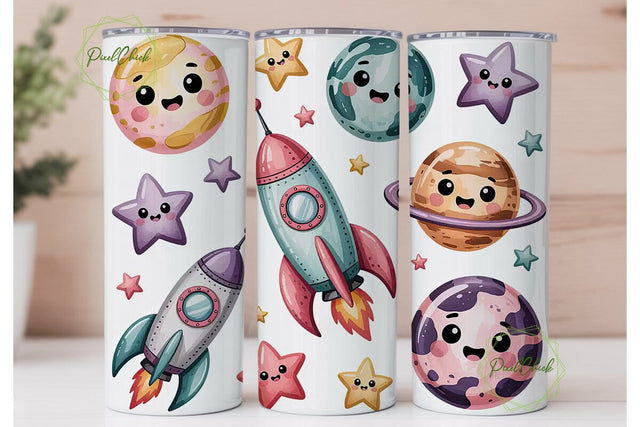 Kawaii Space 20oz Tumbler Wrap Sublimation PixelChick 