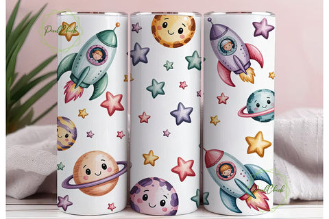 Kawaii Space 20oz Tumbler Wrap Sublimation PixelChick 