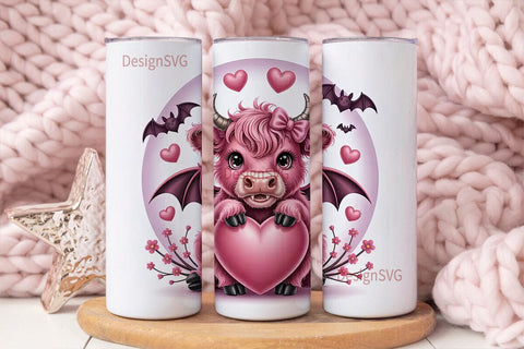 Kawaii Spooky Cow 20oz Tumbler Wrap Sublimation DesignSVG 