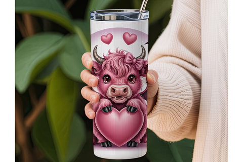 Kawaii Spooky Cow 20oz Tumbler Wrap Sublimation DesignSVG 