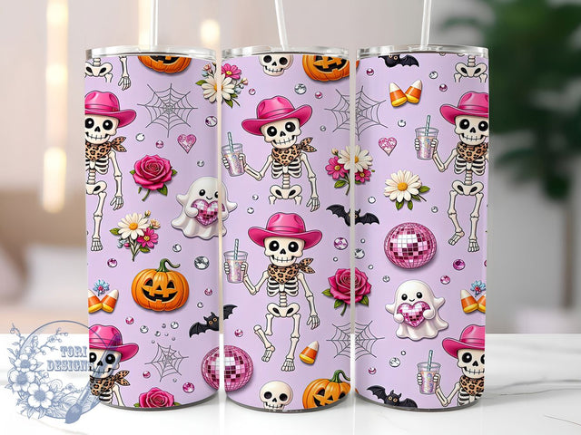 Kawaii Spooky Glam 20oz Tumbler, Kawaii Style, Spooky Glam, Halloween Design, Cute Gothic, 20oz Wrap, Sublimation Tumbler, Whimsical Pattern Sublimation ToriDesigns 