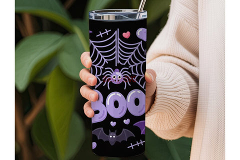 Kawaii Spooky Halloween 20oz Tumbler Sublimation DesignSVG 