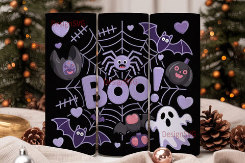 Kawaii Spooky Halloween 20oz Tumbler Sublimation DesignSVG 