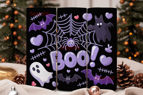 Kawaii Spooky Halloween 20oz Tumbler Sublimation DesignSVG 